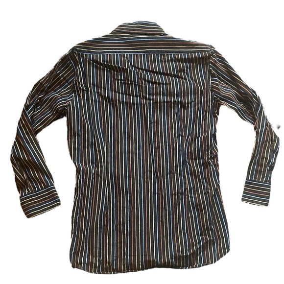 Dagr Canada Cotton Button Down Multi Color Pinstripe - Picture 2 of 4